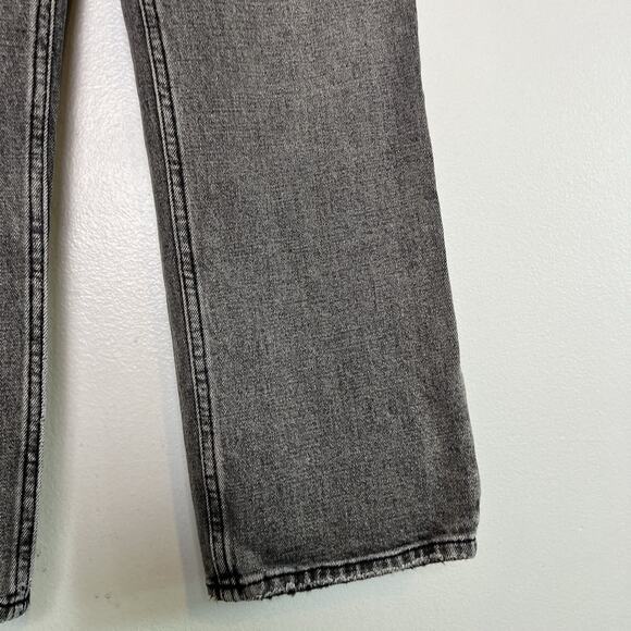Abercrombie & Fitch Womens Ankle Straight Ultra High Rise Jeans Sz 27/4 Charcoal - Picture 3 of 9